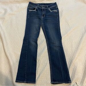 Vintage Y2K Faded Glory Flare Jeans Girl’s Size 10 Kids Sparkle Detail